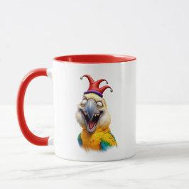 Taza Un drôle de perroquet mort de rire.