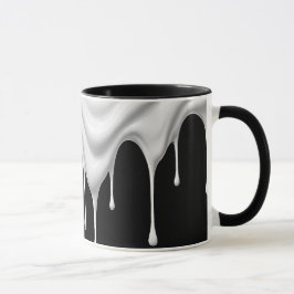 Taza Un effet liquide coulant le long d'un mug.