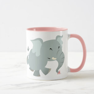 Taza Un elefante Personalizado alegre