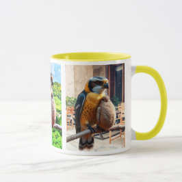 Taza Un faucon veille sur son petit fauconneau.