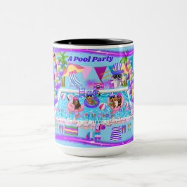 Taza Un Fiesta de billar feliz café de cumpleaños