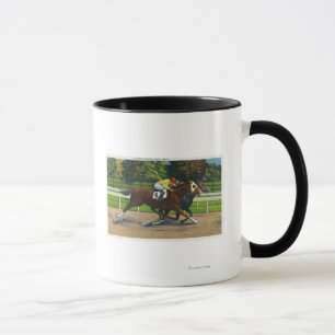 Taza Un final cercano en el circuito de carreras,