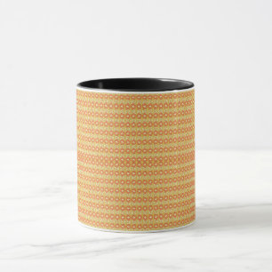 Taza un fondo naranja y amarillo con puntos pequeños