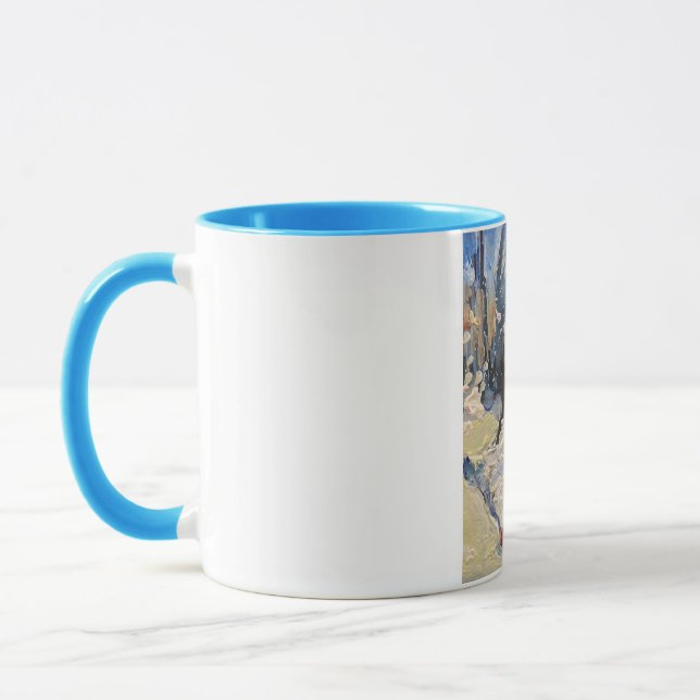 Taza un ganso pintoresco en invierno (Izquierda)