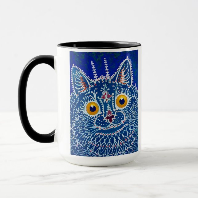 Taza Un gato al estilo gótico por Louis Wain (Izquierda)