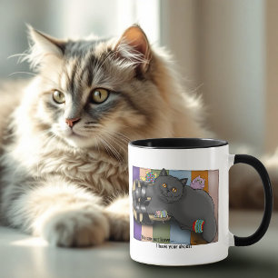 Taza Un gato británico de Shorthair Sandalias divertido