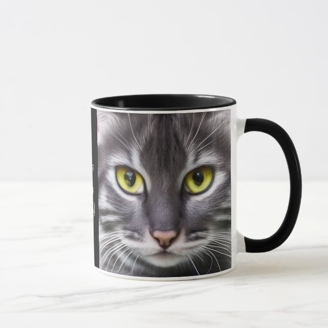 Taza Un gato maravilloso en retrato - personalizable (Derecha)