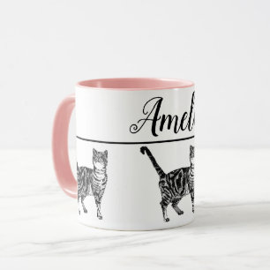 Taza Un gato negro de Tabaré para bebés Gatos de arte