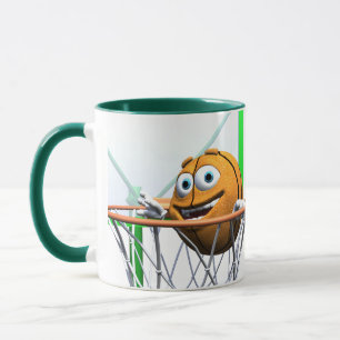 Taza Un gracioso baloncesto Personalizado en un Hoop