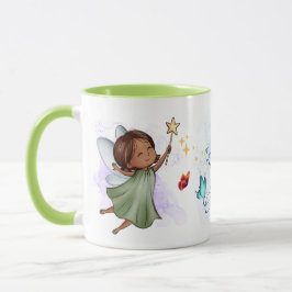 Taza Un Hada Verde Aburrido. Todos Los Deseos Se Dan.