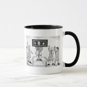 Taza Un hombre culpable en la picota del pueblo, copia