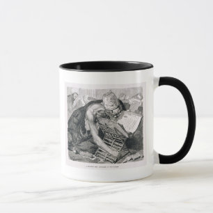 Taza Un hombre docto absorbente en el Koran