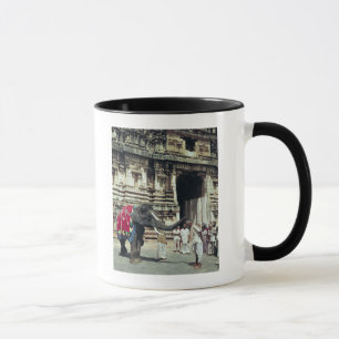 Taza Un hombre que es bendecido por un elefante
