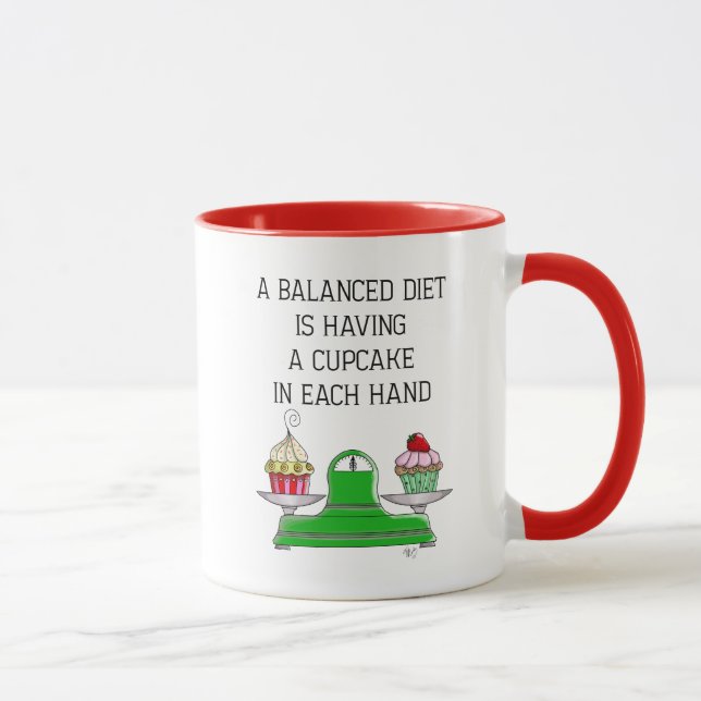 Taza Un Ilustracion dietético equilibrado (Derecha)