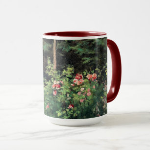Taza Un jardín de rosas de Camille Pissarro,