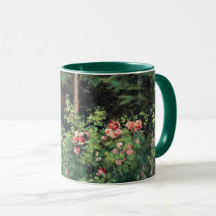 Taza Un jardín de rosas de Camille Pissarro,
