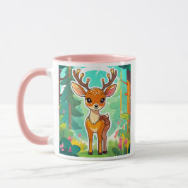 Taza Un jeune cerf tout mignon te regarde.