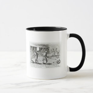 Taza Un juego del tenis real con las baladas del