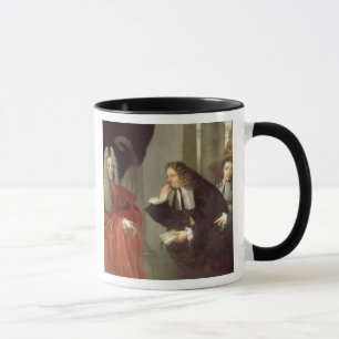 Taza Un juez y tres abogados, escuela veneciana (aceite