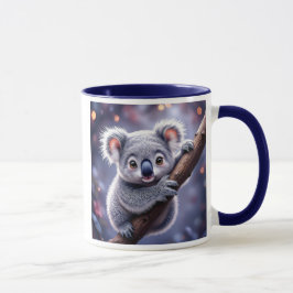 Taza Un koala agrippé à une branche observe la nature.