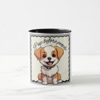 Taza Un lindo café de diseño de cachorro