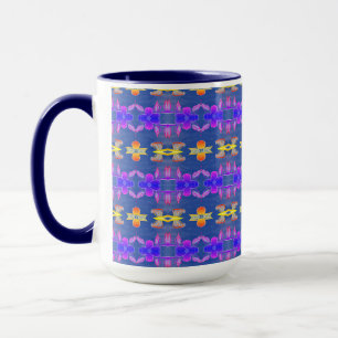 Taza Un lindo tazón de café con motivos florales