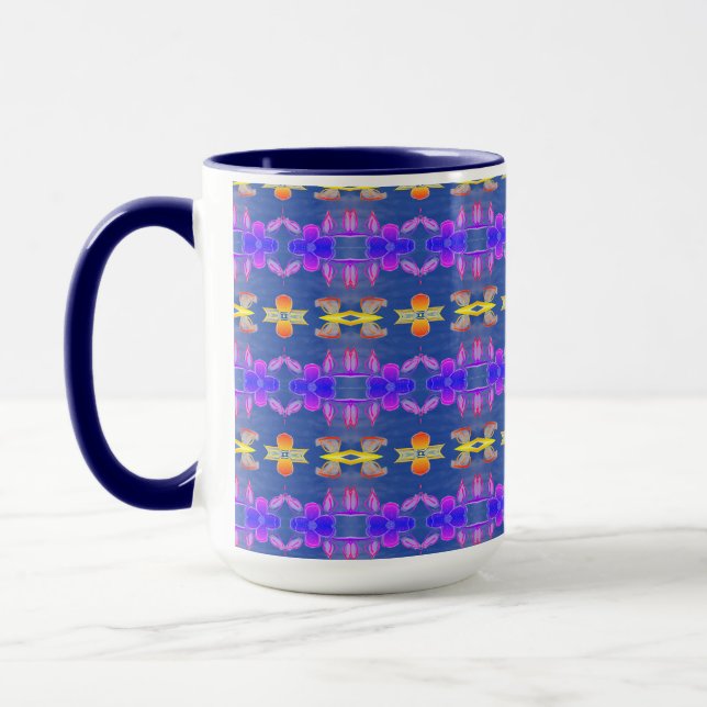 Taza Un lindo tazón de café con motivos florales (Izquierda)
