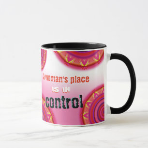 Taza Un lugar de mujer, café de moda Mug.