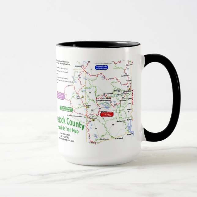 Taza Un mapa de ruta del condado de Mistook (Derecha)