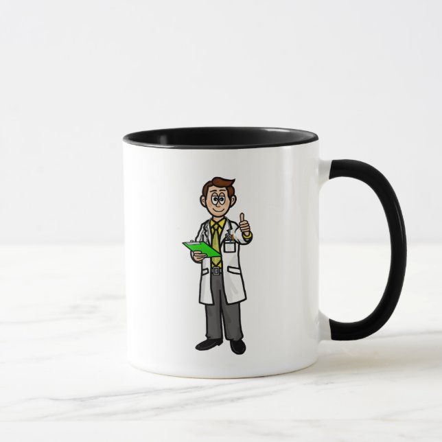 Taza Un Médica masculino que deja de lado el café (Derecha)