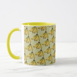 Taza un montón de bananas