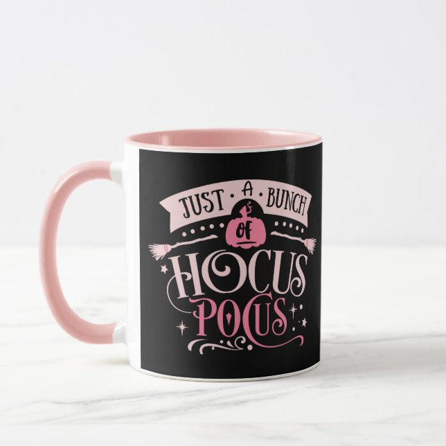 Taza Un montón de Halloween rosado y negro de ocus Pocu (Izquierda)