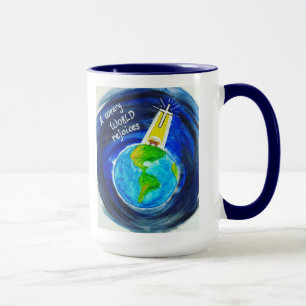 Taza Un mundo cansado se alegra - Café Mug