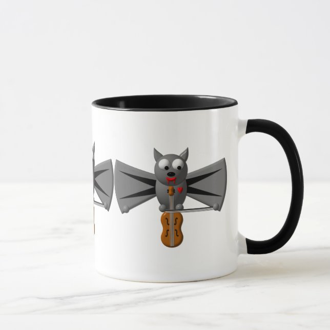 Taza Un murciélago vampiro que toca el violín (Derecha)