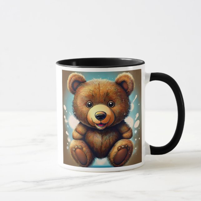 Taza Un nounours très mignon en peluche. (Derecha)