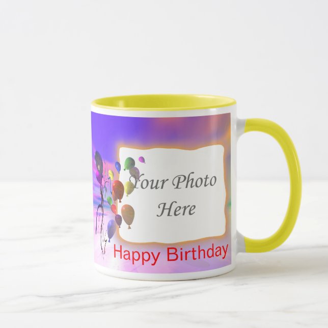 Taza Un nuevo marco brillante del cumpleaños 2-Photo (Derecha)