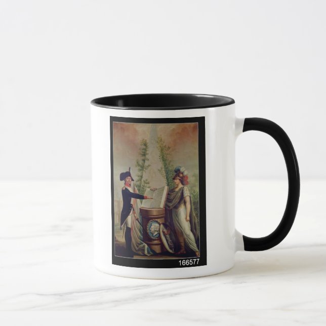 Taza Un oficial del Guardia Nacional que jura un (Derecha)