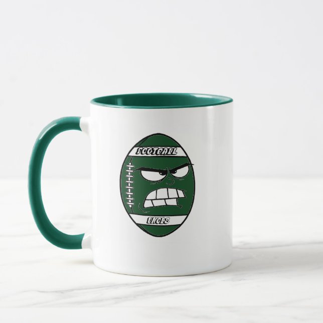 Taza Un oscuro abrazo verde de fútbol para tu tío (Izquierda)
