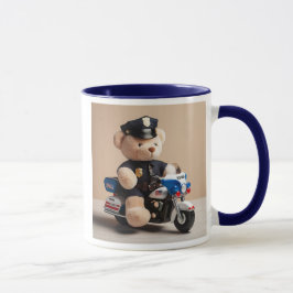 Taza Un ours policier en peluche.