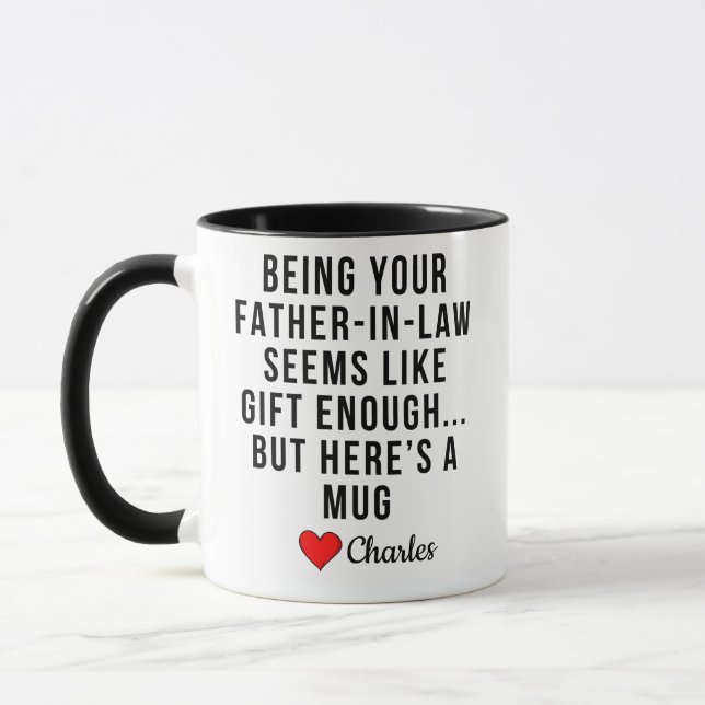 Taza Un Padre Divertido En La Ley (Izquierda)