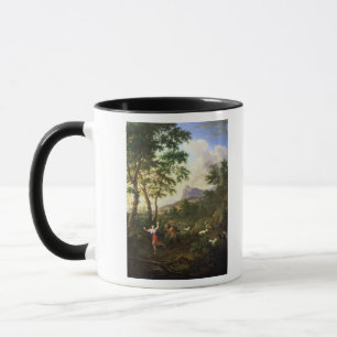 Taza Un paisaje Arcadian con la cacerola y la siringe