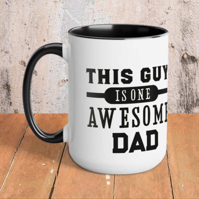 Taza Un Papá Increíble Personalizado (Awesome dad Father's Day mug)