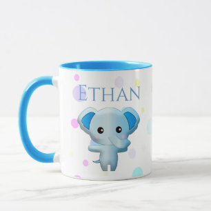 Taza Un pequeño elefante azul
