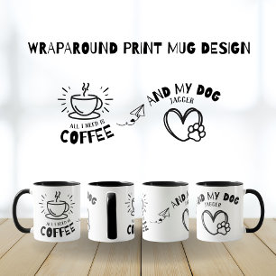 Taza Un Perro Divertido Que Me Encanta Todo Lo Que Nece