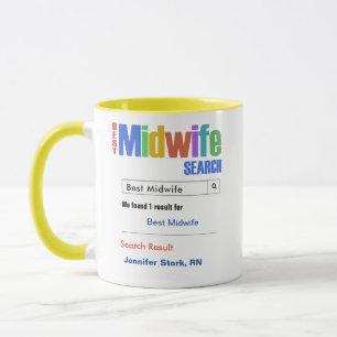 Taza Un Personalizado gracioso como mejor partera regal