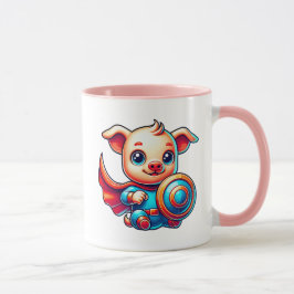 Taza Un petit cochon super héros.
