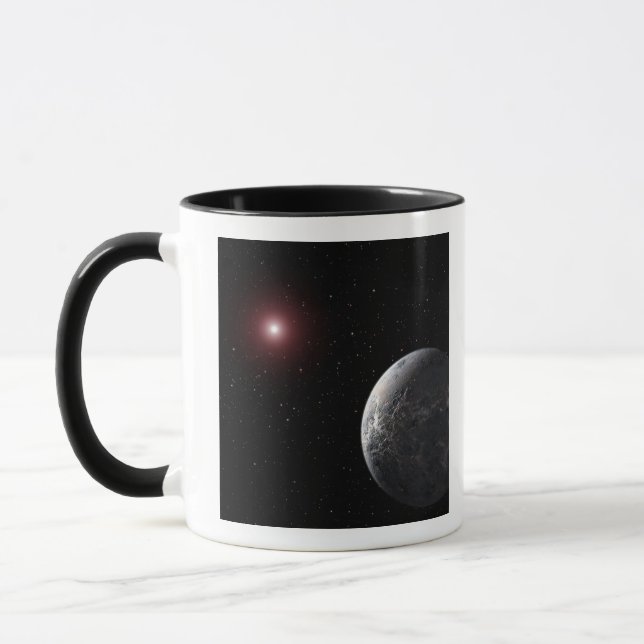 Taza Un planeta helado/rocoso orbitando una estrella dé (Izquierda)