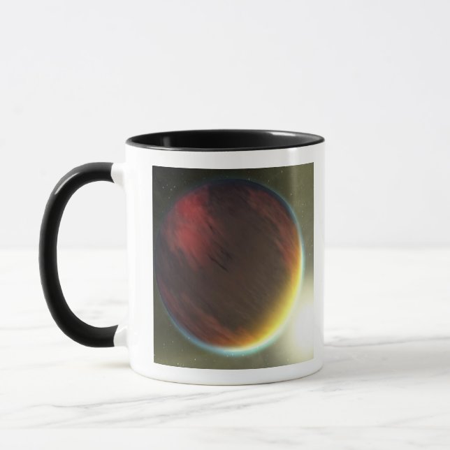 Taza Un planeta nublado al estilo Júpiter que orbita (Izquierda)