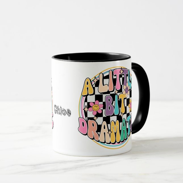 Taza Un poquito Dramático Editable (Anverso derecho)