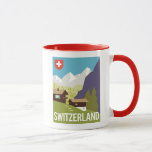 Taza Un poster del viaje de Suiza